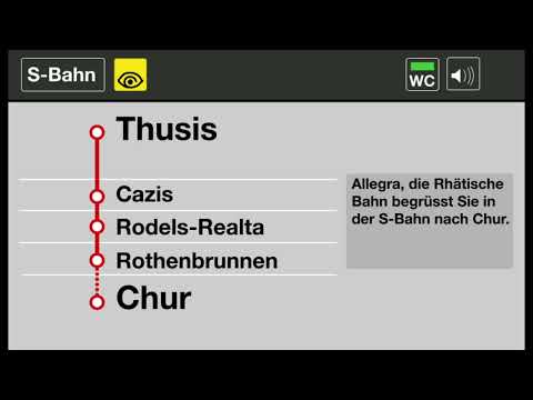 RhB Ansage » S-Bahn Begrüssung in Thusis nach Chur (2023) | SLBahnen