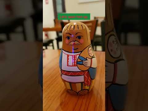 Inside of a Soviet Union-era matryoshka nesting doll that may have been made in what is now Belarus