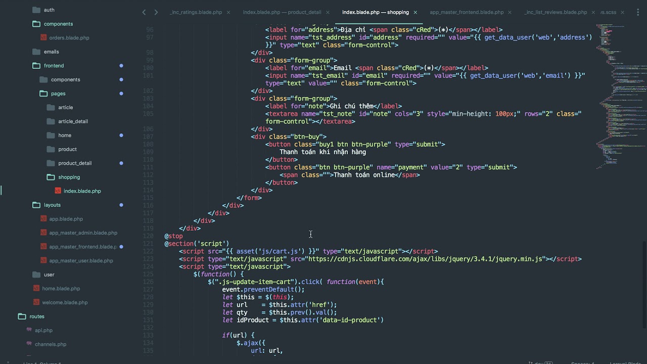 [Seri] - Website đồng hồ - Thay đổi thông báo update đơn hàng