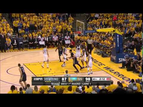 NBA, playoff 2015, Warriors vs. Pelicans, Round 1, Game 1, Move 56, Anthony Davis, tip in