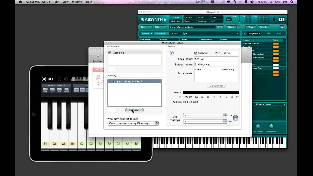 Using Your iPad as a Wireless MIDI Controller
