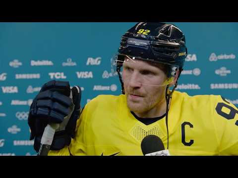 Team Sweden Gabriel Landeskog post-game interview (vs Team Italy)