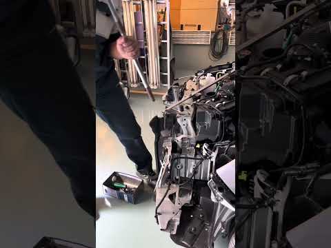 Pull the left radiator beam.