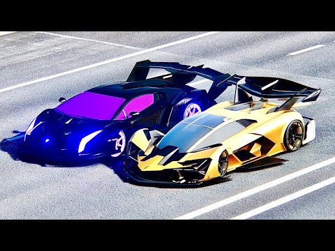 Lamborghini Terzo Millennio GTR Concept vs Lamborghini Veneno GTR Concept at 20 KM Drag Race