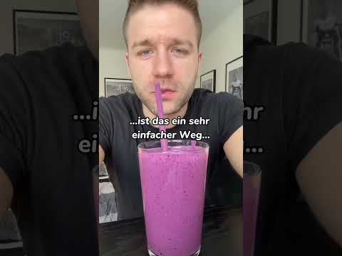 Blueberry High Protein Smoothie – the natural protein shake with no additives! #protein #shake