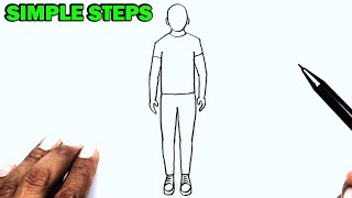 How To Draw A Person Full Body Easy | Body Drawing | Dad Drawing | Father Drawing Easy