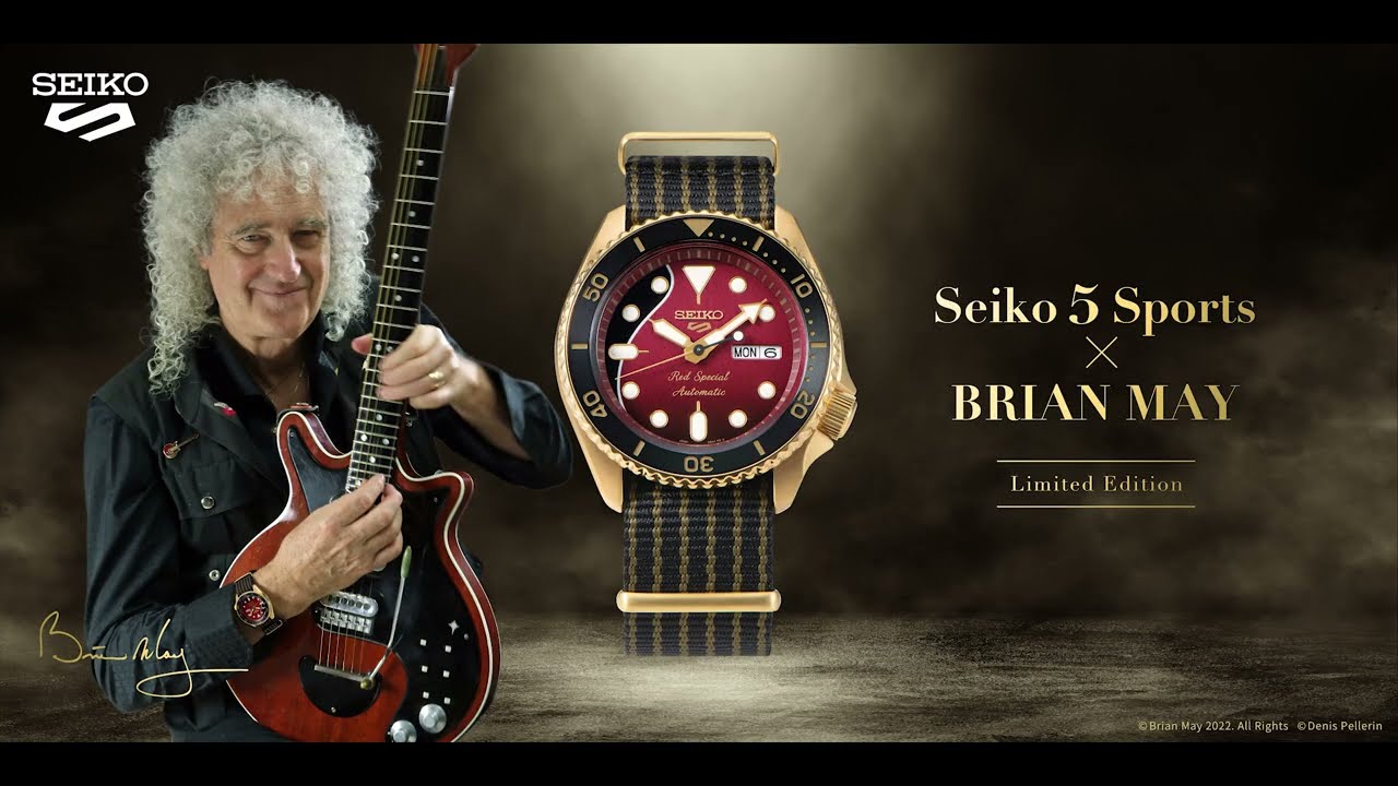 Seiko And Queen Guitar Legend Brian May Collaborate On Second 5 Sport Watch