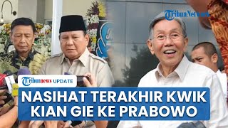 Momen Prabowo Melayat ke Kwik Kian Gie, Sebut Sempat Dinasehati: Beliau Kirim WA Beberapa Hari Lalu