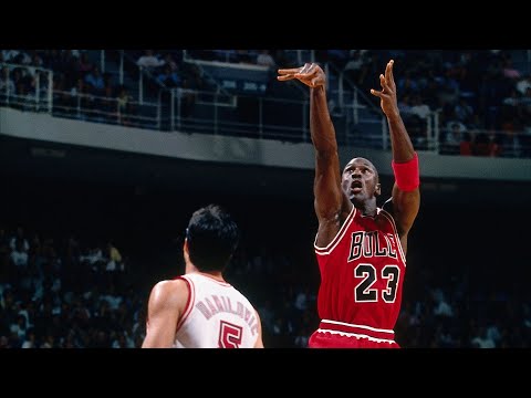 1996 NBA Chicago Bulls at Miami Heat, November 6, 1996, Jordan Scores 50, Gives Credit to Teammates