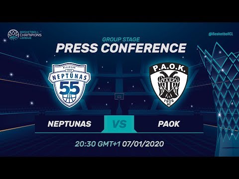 Neptunas Klaipeda v PAOK - Press Conference - Basketball Champions League 2019-20