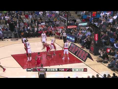 Donatas Motiejunas vs Toroto Raptors 2014.04.02