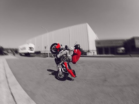 Parking lot stunt session