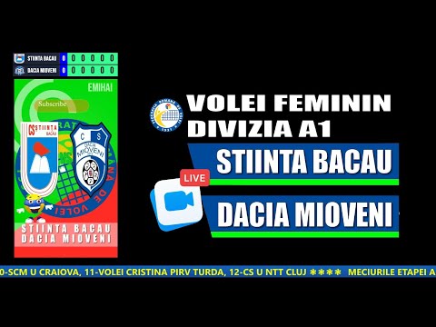 Volei: LIVE - Știința Bacău - Dacia Mioveni, Etapa a 12-a, DiviziaA1 (F) 2021 - 2022