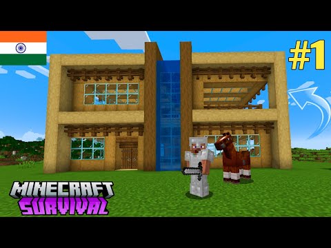 PRADIP FF - Minecraft Survival Series EP-1 Hindi Gameplay Video And I Build A House In Minecraft