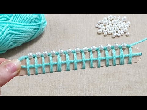It's so Beautiful !! Super easy flower making with ice cream stick and yarn - Flower decor idea