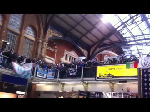 Lazio fans before a match