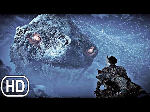 God of War Ragnarok - All World Serpent Scenes (The Giant Snake Jormungandr)