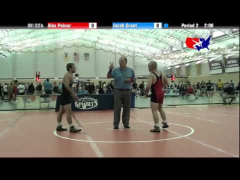 University Nat`ls FS 60 KG / 132.25 lbs: Alex Poinar vs. Jacob Grant