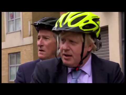 Boris Johnson reviews Banksy painting