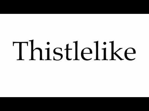 How to Pronounce Thistlelike