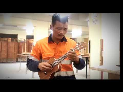 Алтайн магтаал, Altain magtaal with ukulele - Магтаалч О.Төрболд, (Turbold.O throat singing)