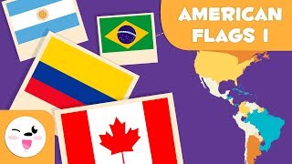 Flags of America (Part one) - Geography for kids - American flags