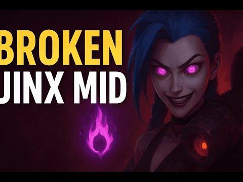 Jinx Mid is Actually BROKEN — Dark Harvest + Lethality Build (Insane W & R Burst)