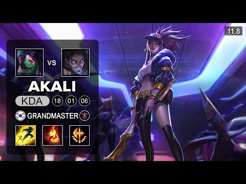 Akali Mid vs Sylas - KR Grandmaster Patch 11.8
