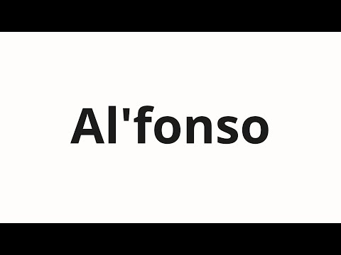 How to pronounce Al'fonso | Альфонсо (Alfonso in Russian)