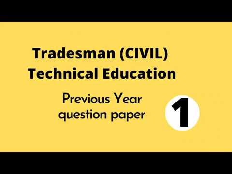 Tradesman civil Technical education|kerala psc previous year question paper Part 1#civilengineering