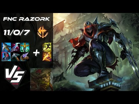 Fnatic Razork JUNGLE Zed vs Ivern - EU Challenger Patch 25.S2.5