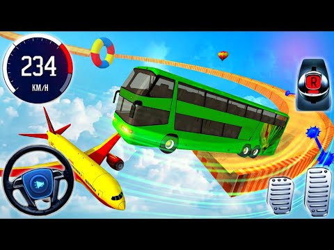 Crazy Bus Mega Ramp Impossible Racing - Stunt Driving Bus Simulator - Android Gameplay