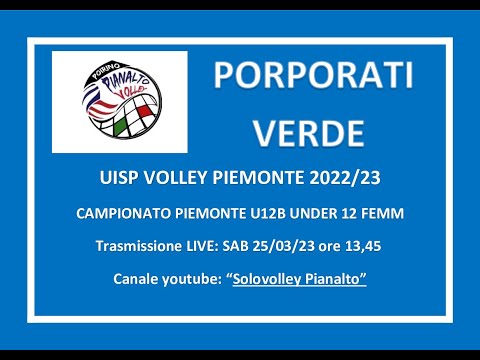 PIANALTO U12F BLU  Poirino - PORPORATI VERDE - UISP VOLLEY PIEMONTE _2022/23 _ Under 12 Femm