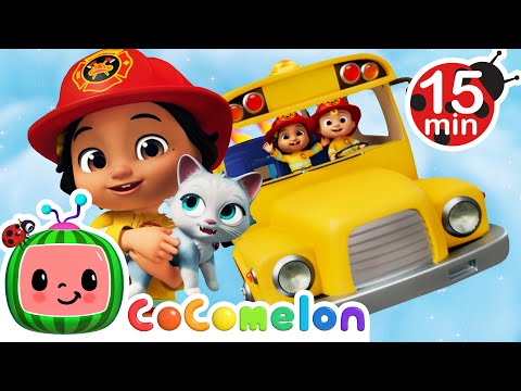 Wheels on the Flying Bus | CoComelon 🍉 | Nursery Rhymes For Kids