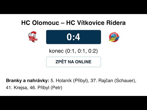 7.kolo HC Olomouc - HC Vítkovice Ridera