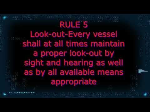 Colregs Rules 4 Application and 5 Keeping of a Lookout