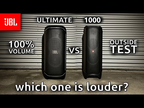 JBL Partybox Ultimate vs 1000 Max Volume Outdoor test Loudness Comparison!