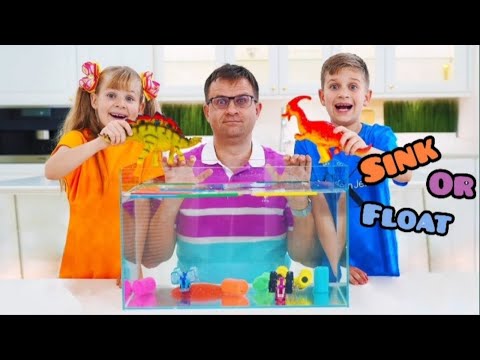 Sink or Float with oliver and Mom - Science Experiments for Kids | Diana and Roma