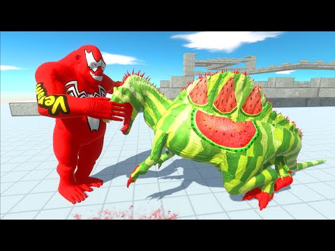 VENOM GORO SPIDER vs WATERMELON SPINO DEATH RUN - Animal Revolt Battle Simulator