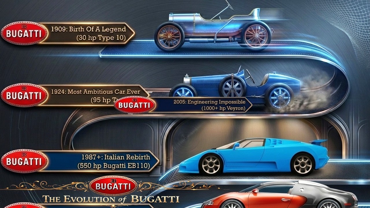 The Complete Evolution of Bugatti (1909-2026)