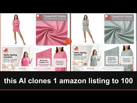 This AI clones 1 Amazon listing to 100 listings — variants, languages, colors, sizes. zero prompts.