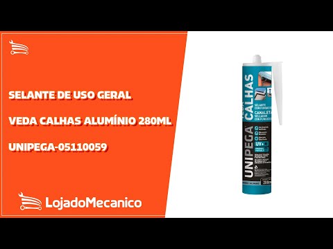 Selante de Uso Geral Veda Calhas Cinza 280ml UNIPEGA-05110116 - Video
