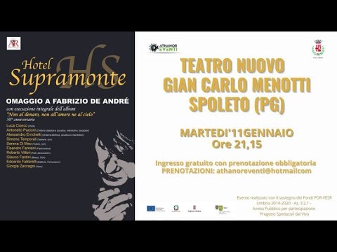 OMAGGIO A FABRIZIO DE ANDRÉ CON GLI HOTEL SUPRAMONTE (BAND RICONOSCIUTA DALLA FONDAZIONE DE ANDRÉ)