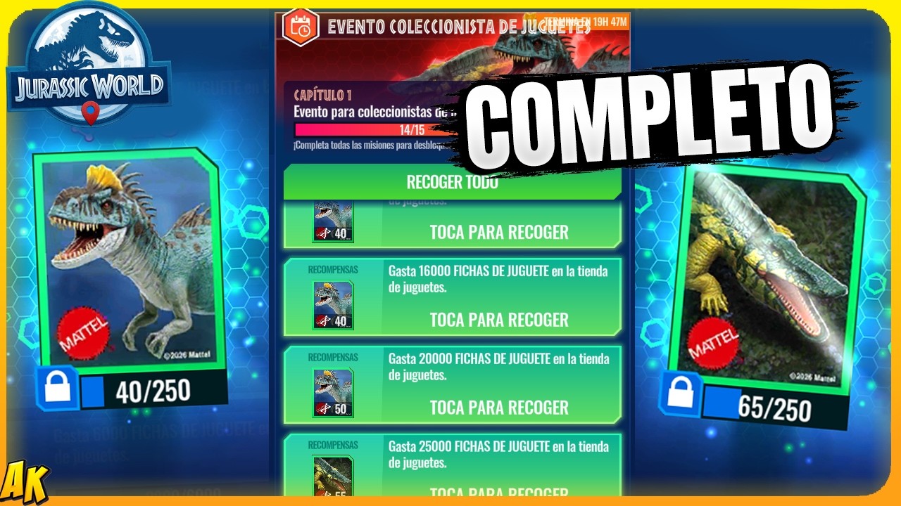 EVENTO COMPLETO! CRYOLOPHOSAURUS y STOMATOSUCHUS de MATTEL DESBLOQUEADOS Jurassic World Alive