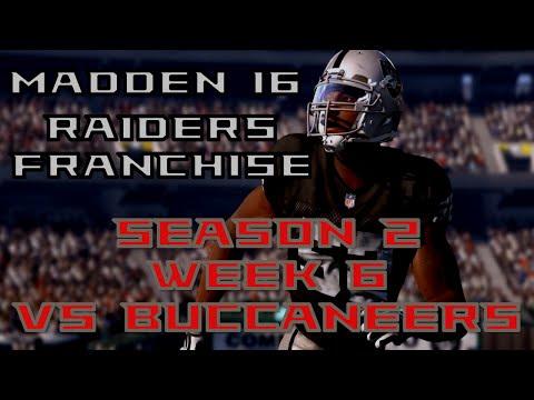 [PS4] Madden 16 Raiders Connected Franchise S2 Week 7 vs Buccaneers [1080P HD]