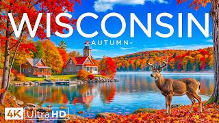 Wisconsin Autumn 4K 🍁 Golden Forest Trails, Peaceful Lakes and Spectacular Fall Landscapes