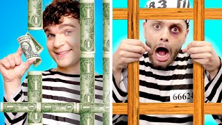 Rich Jail vs Broke Jail! Funny Situations &amp; DIY Ideas by GOTCHA!