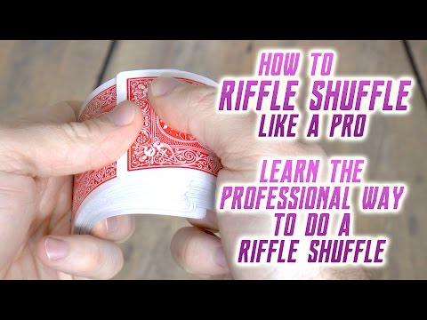 Easy In the Hands Riffle Shuffle Tutorial for Beginners with Bridge Ending.
