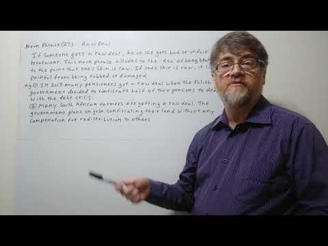 English Tutor Nick P Noun Phrase (27) Raw Deal