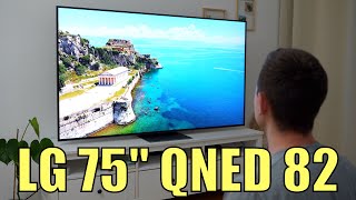 Riesiger 75 zoll TV QNED TV von LG im Test - QNED82 Review
